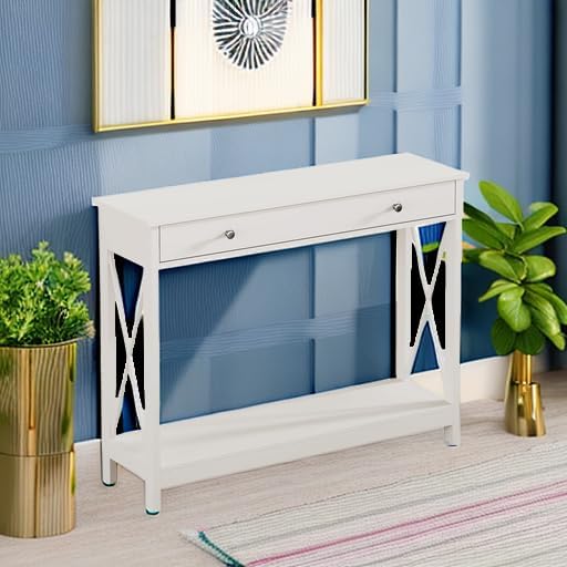 Treocho White Console Table - Image 6