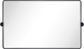 TEHOME 48x30'' Matt Black Horizontal Pivot Bathroom Vanity Mirror Large 30x48'' by TEHOME