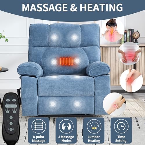 Dual Motor Power Lift Recliner Chair, 8 Positions Vibration Massage Recliner - Image 6