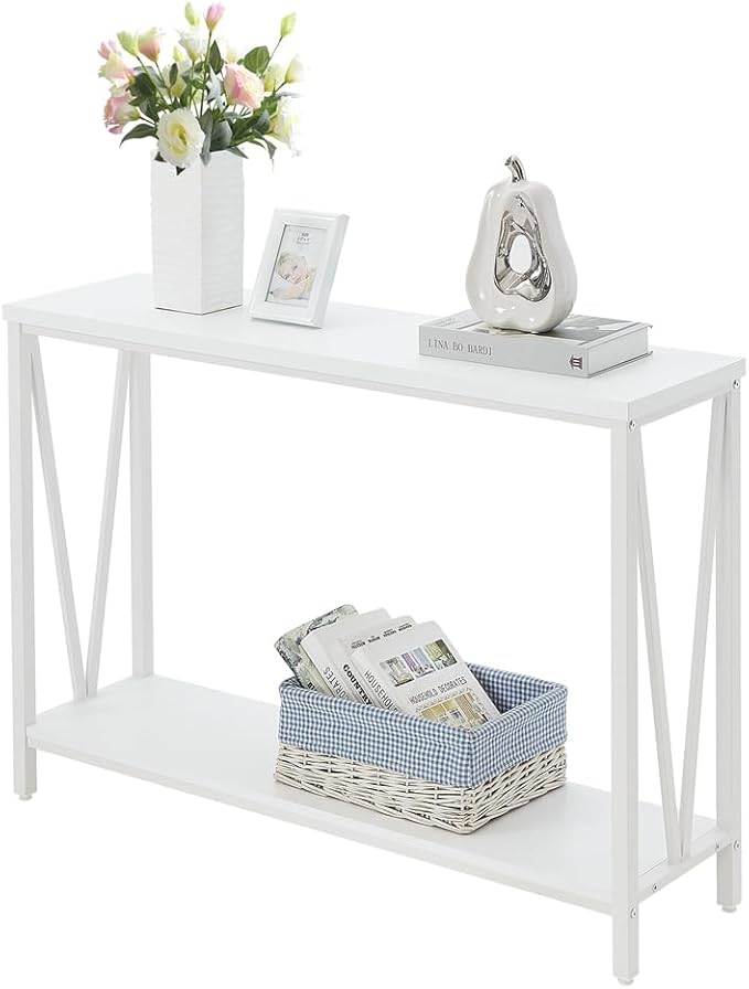 EXCEFUR Rustic Sofa Table, Industrial Console Table - Image 8