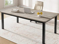 78.7 Inch Long Computer Desk, Large Industrial Office 2 Person Desk Workstation by Garvee