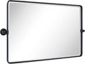 TEHOME Horizontal Pivot Mirror Black Tilt Mirror by TEHOME