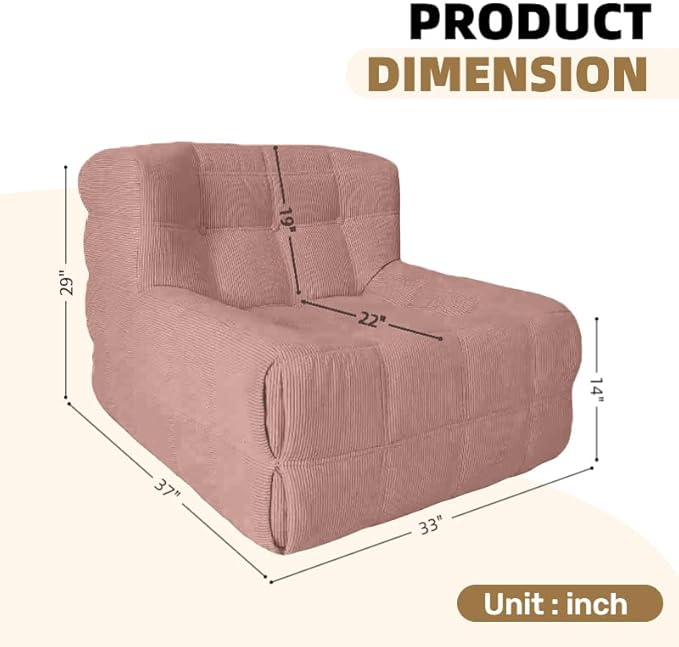 Bean Bag Chair - Memory Foam Bean Bag Chair - Image 3