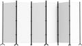 Room Divider 6-Panel Privacy Screen, Portable Screen Steel Frame by GREZJXC
