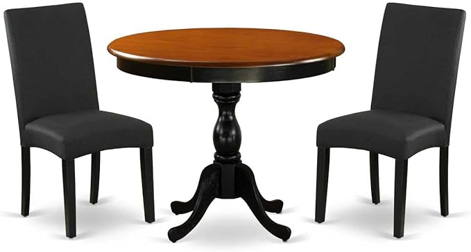 East West Furniture AMDA3-BCH-C 3 Piece Kitchen Table Set - Image 6