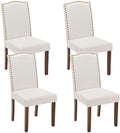 Kitchen Chairs Set of 4 Modern Upholstered Fabric Seat by Unknown