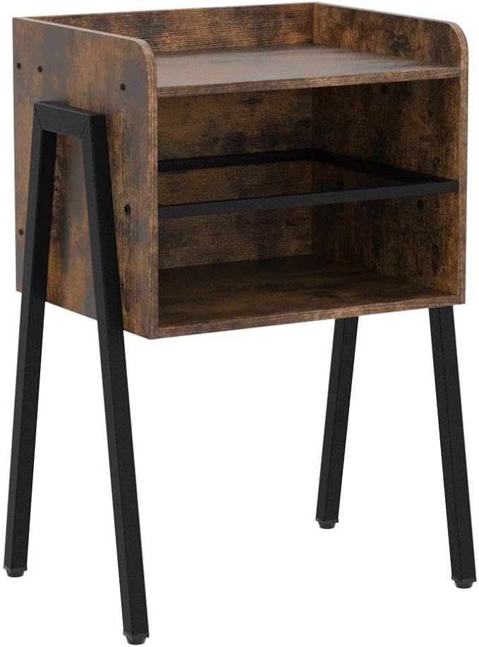 VECELO Nightstand Set of 2, Industrial Side End Table/Stackable Accent Furniture - Image 5