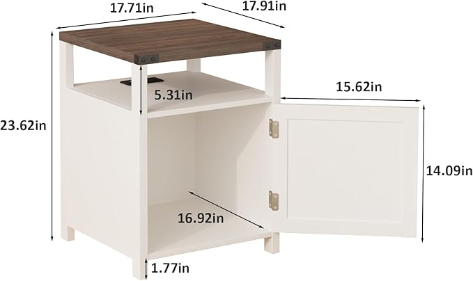 Farmhouse Nightstand Set of 2 - Image 3