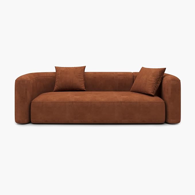 Acanva Luxury Modern Tight Curved Back Velvet Sofa, Minimalist Style Comfy Couch - Image 7