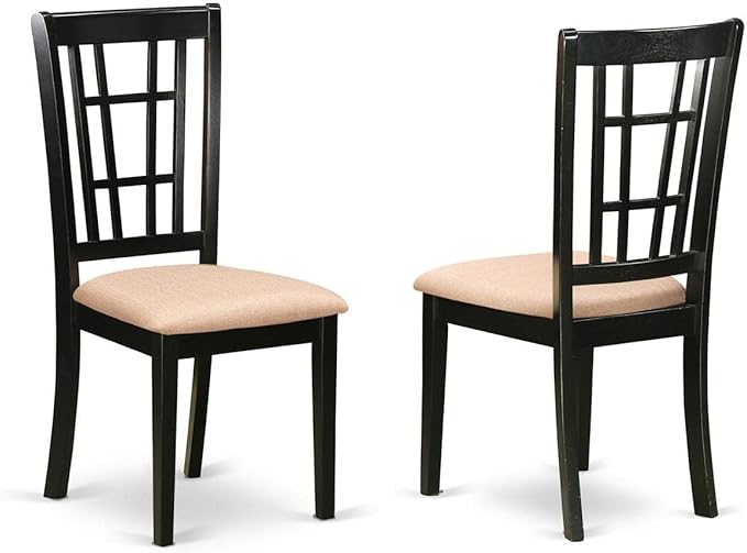 East West Furniture DLNI3-BCH-C 3 Piece Kitchen Table Set - Image 3