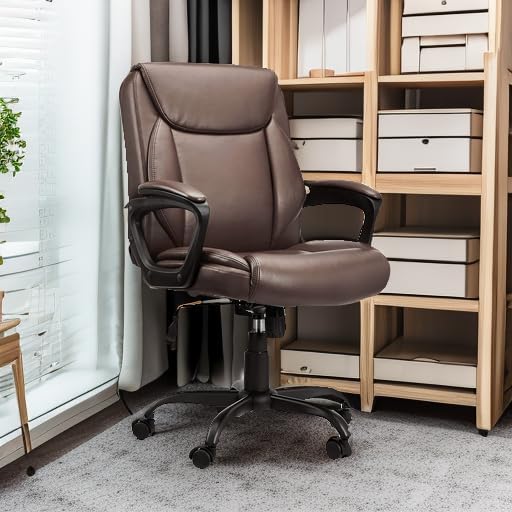 Amazon Basics Classic Puresoft PU Padded Mid-Back Height Adjustable Office - Image 2