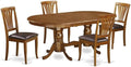 East West Furniture PLAV5-SBR-LC 5 Piece Dining Room Table Set Includes an Oval by EastWestFurniture