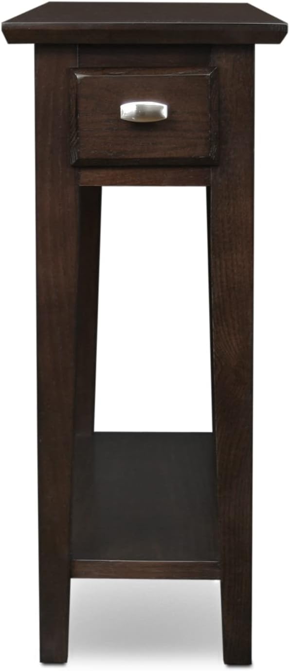 Leick Home 15 in Wide End Table, Solid Wood Construction, One Drawer, One Lower - Image 4