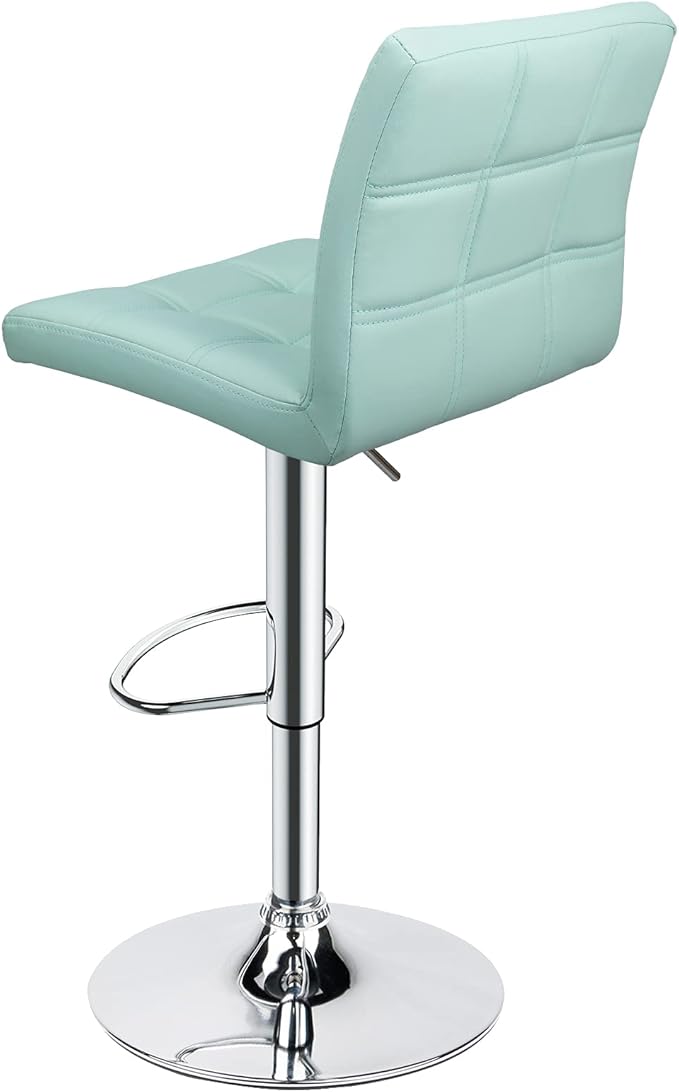 Leopard Modern Square PU Leather Adjustable Bar Stools - Image 5