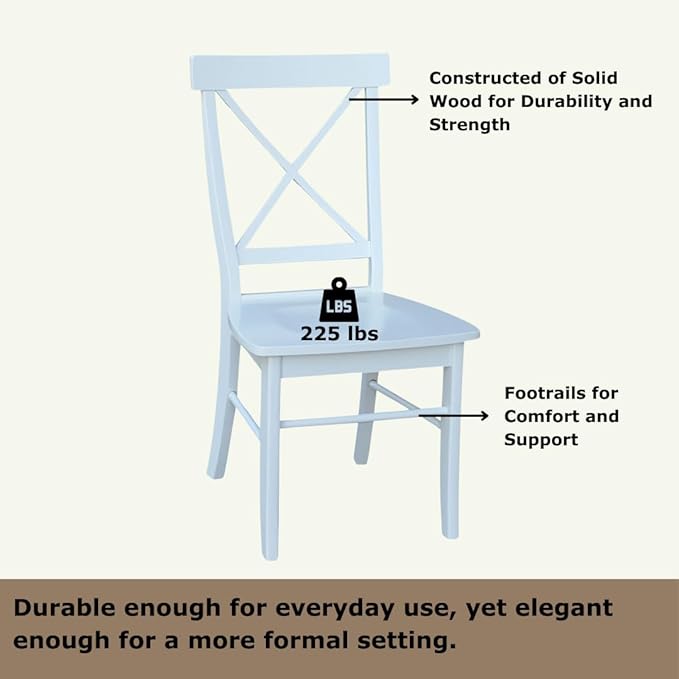 Set of Two X-Back Dining Chairs - Image 6