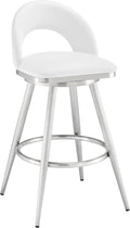 Armen Living Charlotte Swivel Bar Stool in Brushed Stainless Steel by ArmenLiving