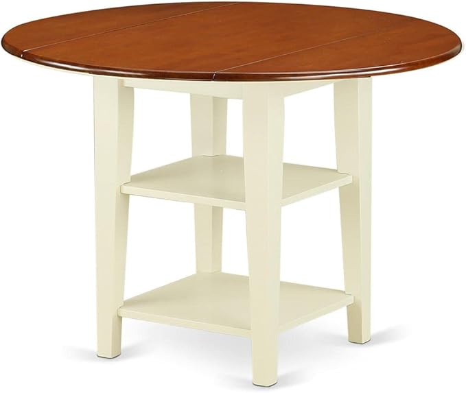 East West Furniture SUPL3-BMK-W 3 Piece Kitchen Table & Chairs Set Contains a - Image 4