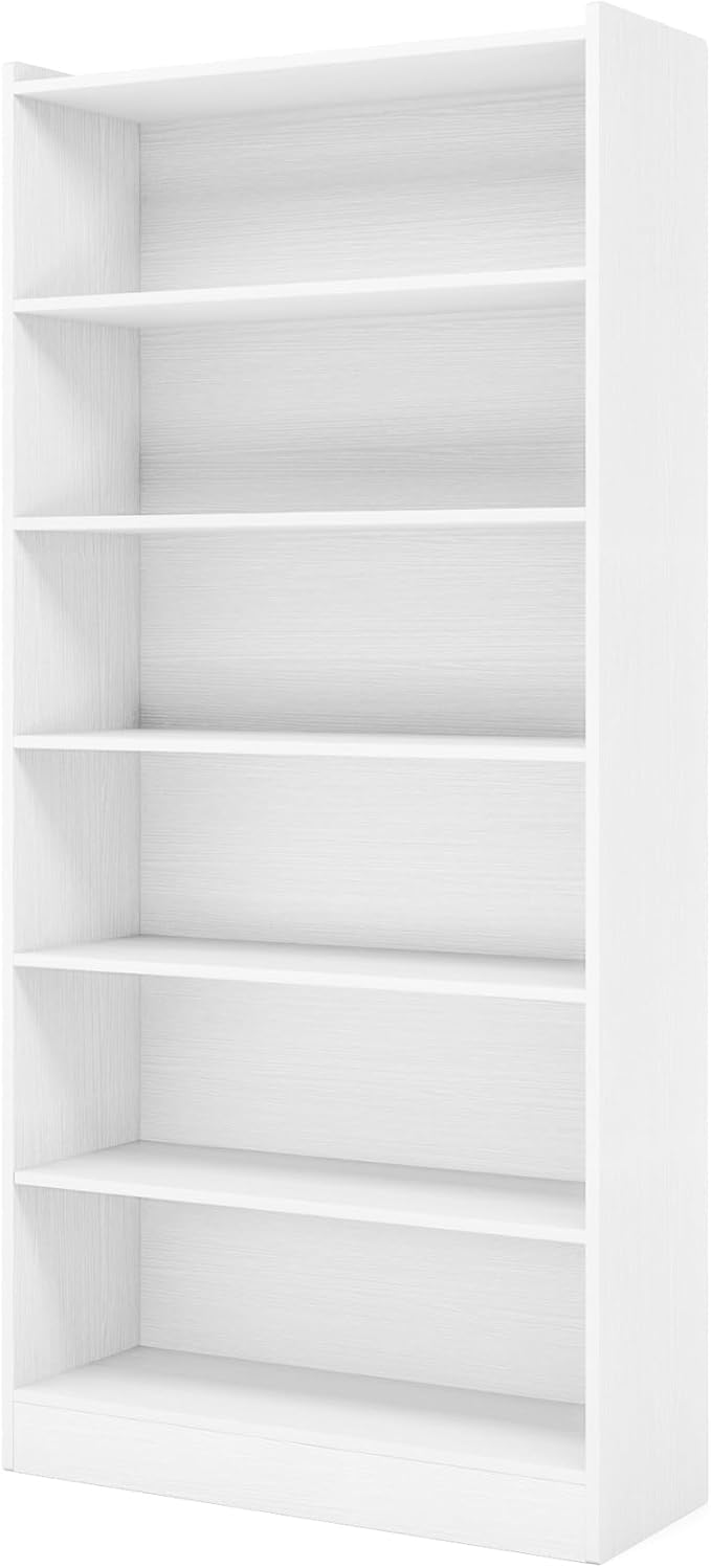 Tribesigns 78-inch Tall Bookcase, Modern 7-Tier White Library Bookshelf - Image 9