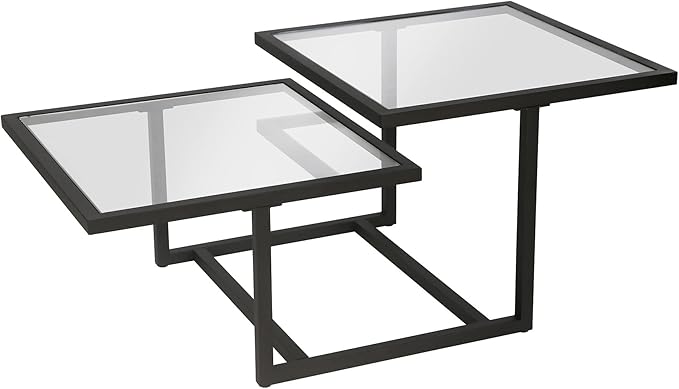 Henn&Hart 43" Wide Square Coffee Table in Blackened Bronze, Modern coffee tables - Image 8