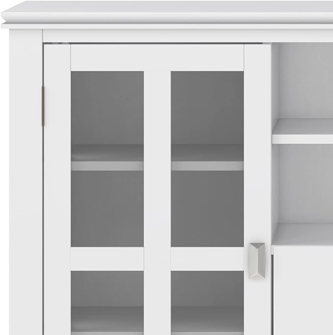 SIMPLIHOME Artisan SOLID WOOD 53 Inch Wide Contemporary TV Media Stand in White - Image 5