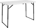 COSCO 4 ft. Centerfold Blow Mold Utility Table, Adjustable Height by CoscoProducts