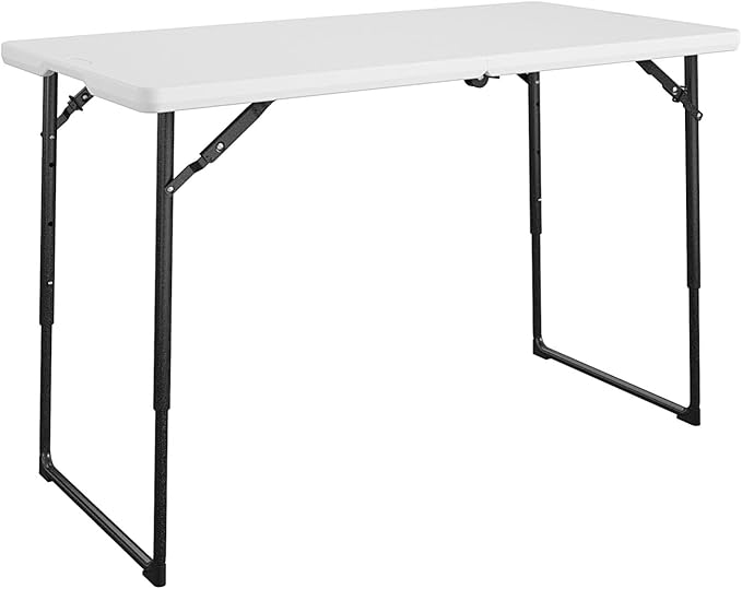 COSCO 4 ft. Centerfold Blow Mold Utility Table, Adjustable Height by CoscoProducts