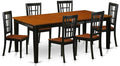 East West Furniture QUNI7-BCH-W 7 Piece Kitchen Table Set Consist of a by EastWestFurniture
