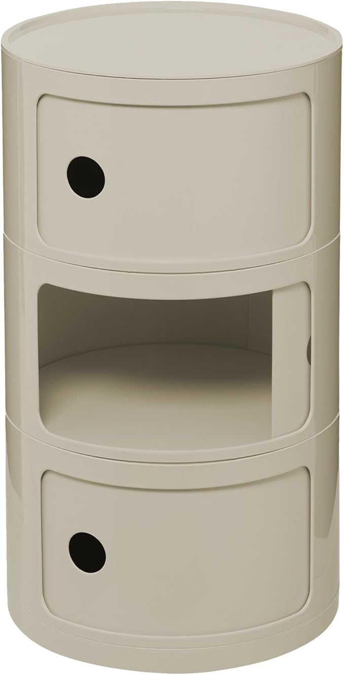 3 Tier Round with Storage, Modern Style Side Table - Image 9