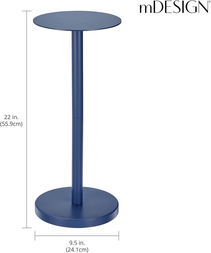 mDesign Glass Top Side/End Drink Table - Image 2