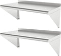 12''x36'' - 2PACKS Wall Mounted Stainless Steel Shelf NSF Commercial Metal Wall by STEELBUS