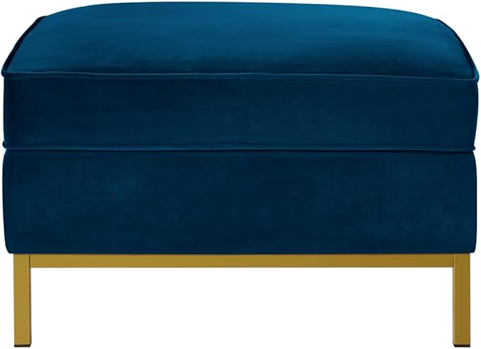 24KF Large Square Couch Ottoman, Velvet Ottoman - Image 3