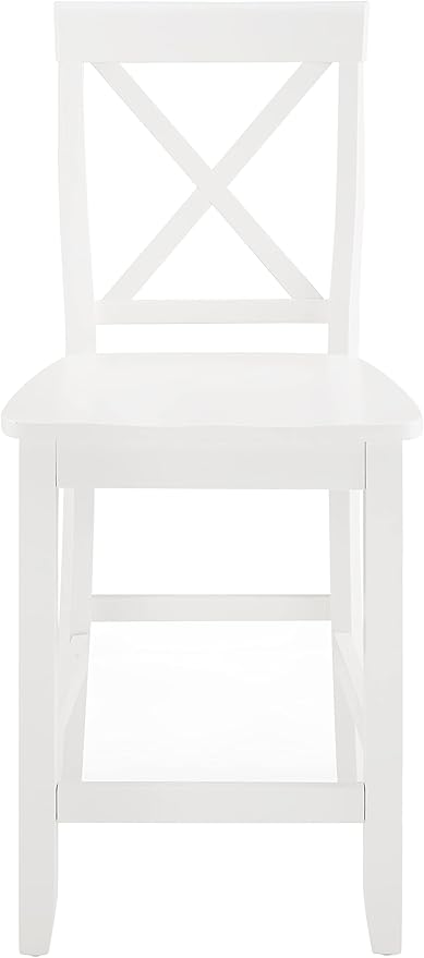 Crosley Furniture X-Back Wood Counter Height Bar Stools Set of 2 - Image 4