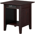 AFI Nantucket End Table with Built-in Charger in Espresso by AFIFurnishings