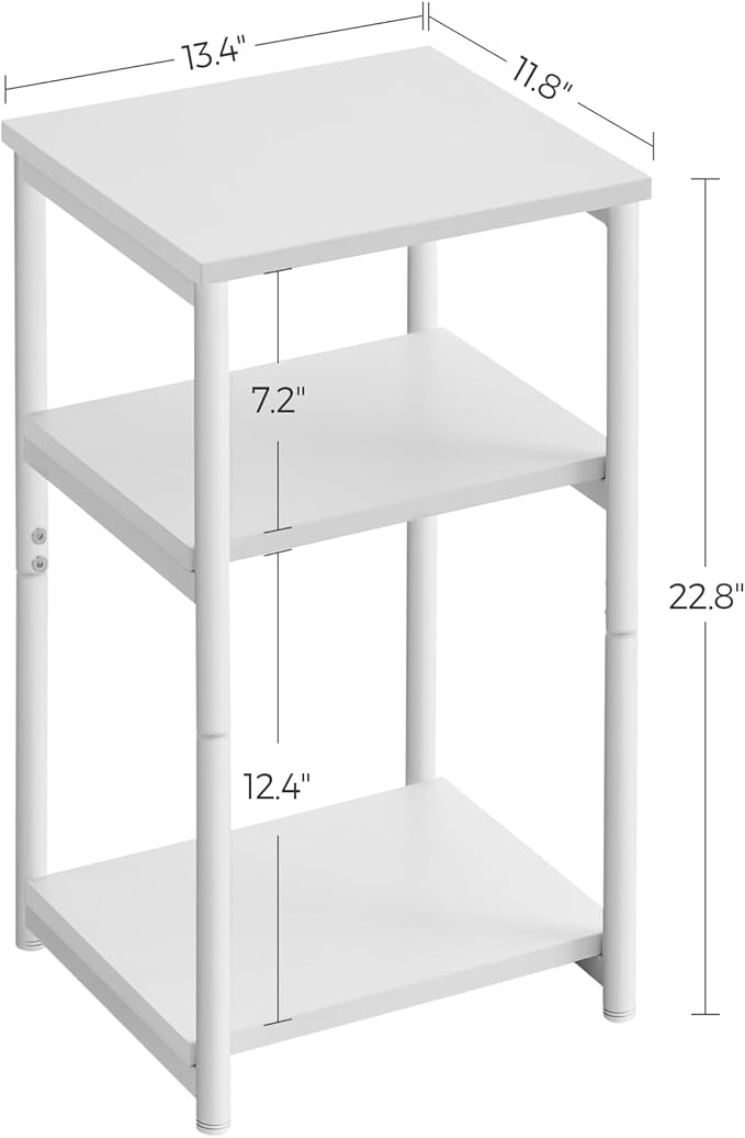 VASAGLE Side Table, Small End Table, Tall Nightstand - Image 3