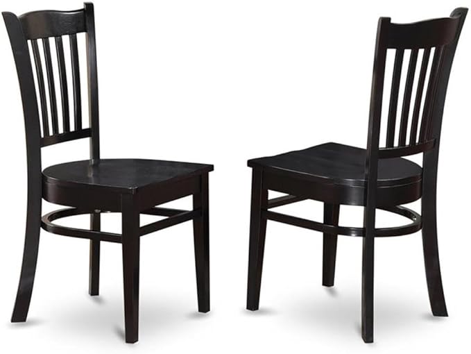 East West Furniture LGGR7-BLK-W 7 Piece Dining Room Table Set Consist of a - Image 4
