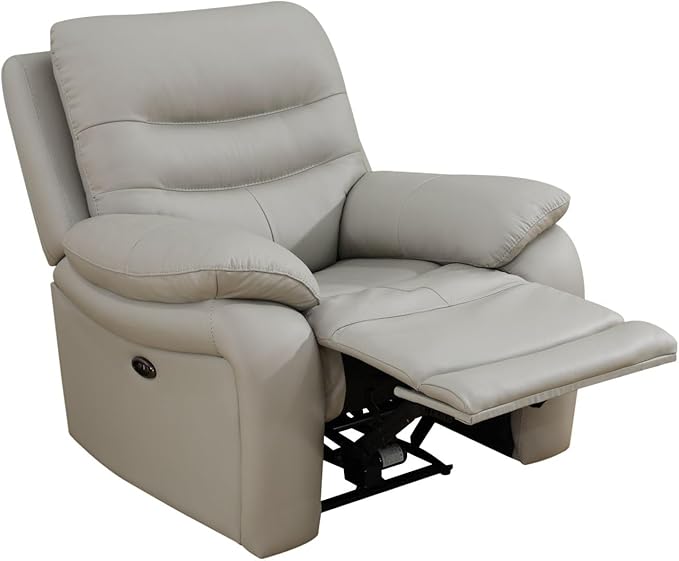 Electric Power Reclining Arm-Chair, Electric Genuine Breathing Leather Recliner - Image 4