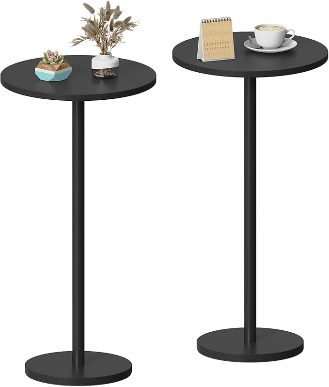 Round Small Side Table Set of 2, Drink Tables by NOVIMANGO