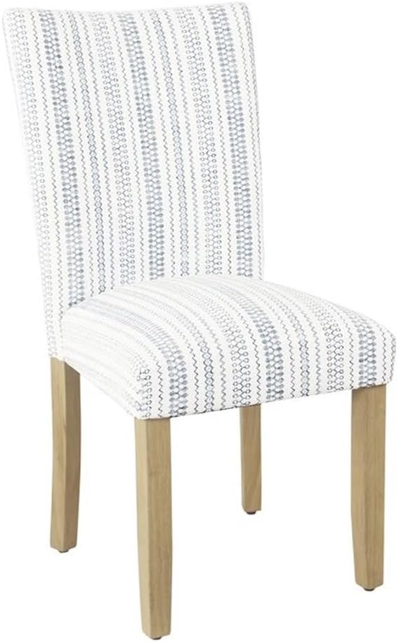 HomePop Classic Parsons Dining Chair -Blue Farmhouse Stripe - Image 5