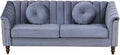 Sectional Sofa Set, Microfiber Chesterfield Upholstered Sofas Loveseat Couch by Unknown