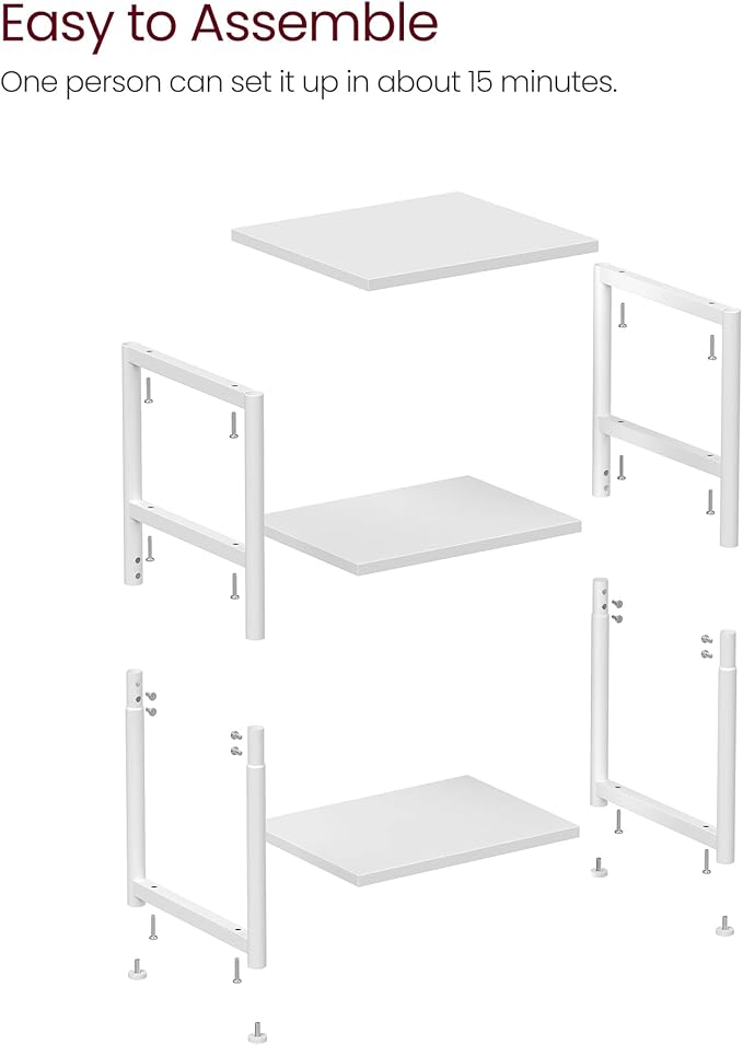 VASAGLE Side Table, Small End Table, Tall Nightstand - Image 6