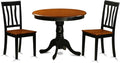 East West Furniture ANTI3-BLK-W 3 Piece Kitchen Table & Chairs Set Contains a by EastWestFurniture