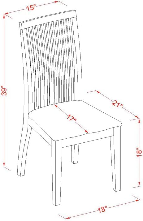 East West Furniture AMIP3-LWH-C 3 Piece Dining Set Contains a Round Dining Room - Image 12