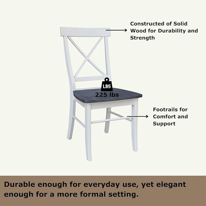 Set of Two X-Back Dining Chairs - Image 6