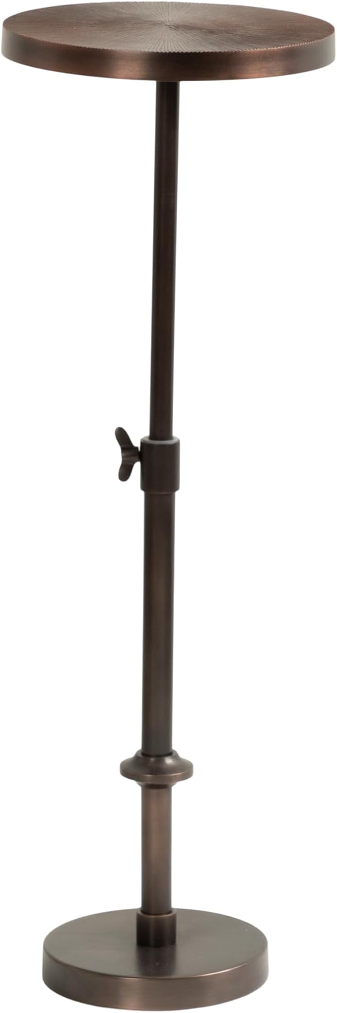 Kate and Laurel Engles Traditional Adjustable-Height Pedestal Drink Table; 10 x - Image 9