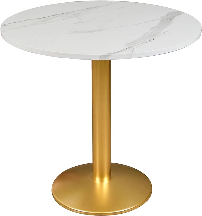 Round Modern Dinning Table 30 inches Bistro Tulip Table by ALPOME