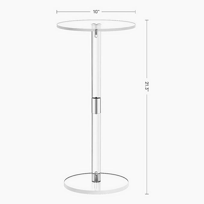 Small Drink Table, Acrylic Side Table, End Table - Image 2