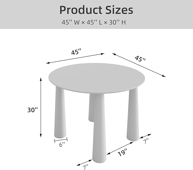 Casaphoria 45" Round Dining Table, Kitchen Table - Image 2