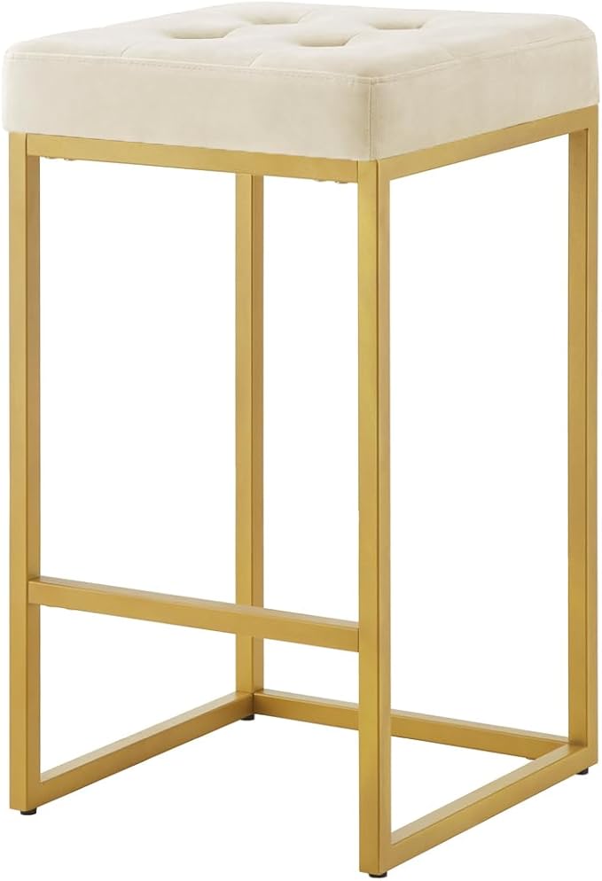 24KF Contemporary Counter Height Bar Stool Set of 2 - Image 3