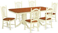 East West Furniture NADO7-WHI-W 7 Piece Dining Room Furniture Set Consist of a by EastWestFurniture