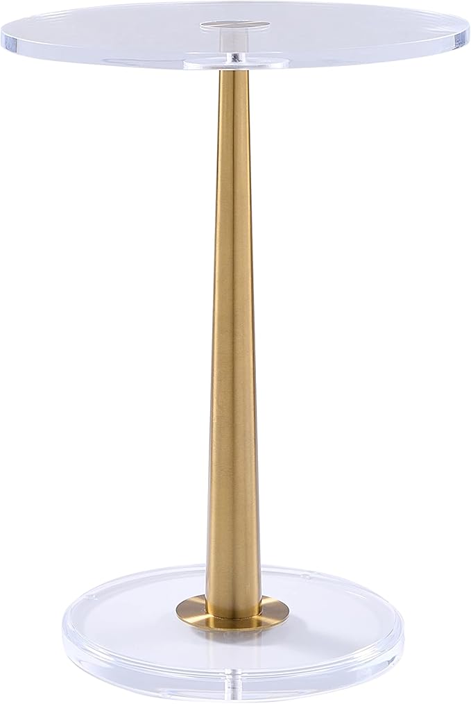 Clear Acrylic Table with Cone Metal Pole … by MEETLAKE